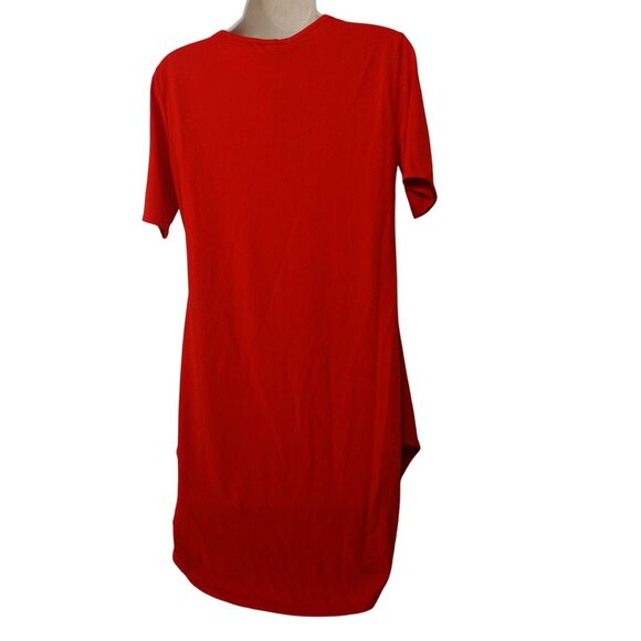L&B Lucky and Blessed Red Tunic Top Women Size S Short Sleeve Crew Neck NEW - Picture 3 of 10